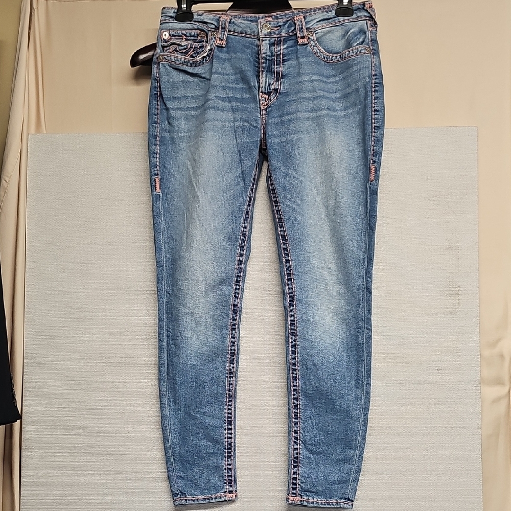 TRUE RELIGION JENNIE CURVY MID RISE SKINNY JEANS BFPM-09-123